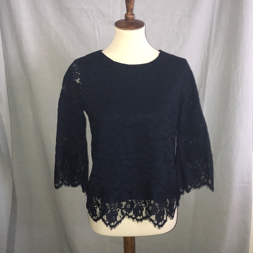 Banana Republic Lace 3/4 Arm Blouse